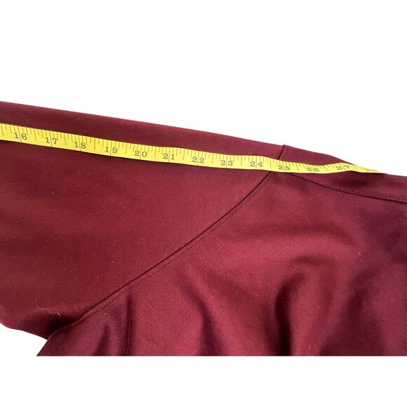 Hart Schaffner Marx Mens‎ Size M 1/4 Zip Pullover Wine Red Solid 100% Cotton - Picture 5 of 8